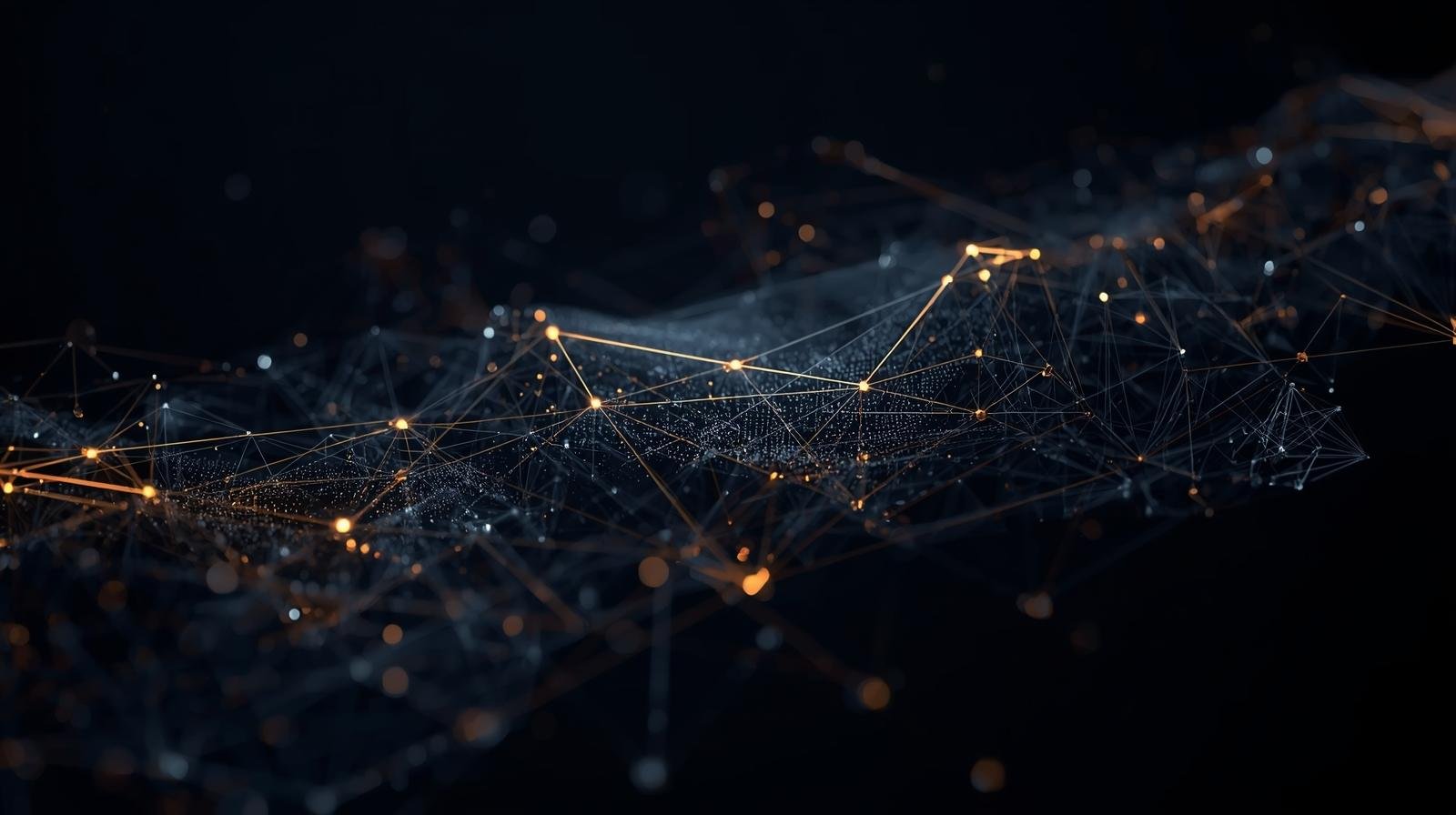 Digital investment system visual – abstract structured technology and AI-driven automation